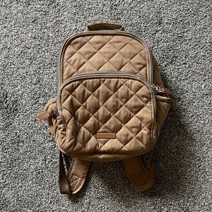 NWOT Vera Bradley Small Backpack Tan Performance Twill
